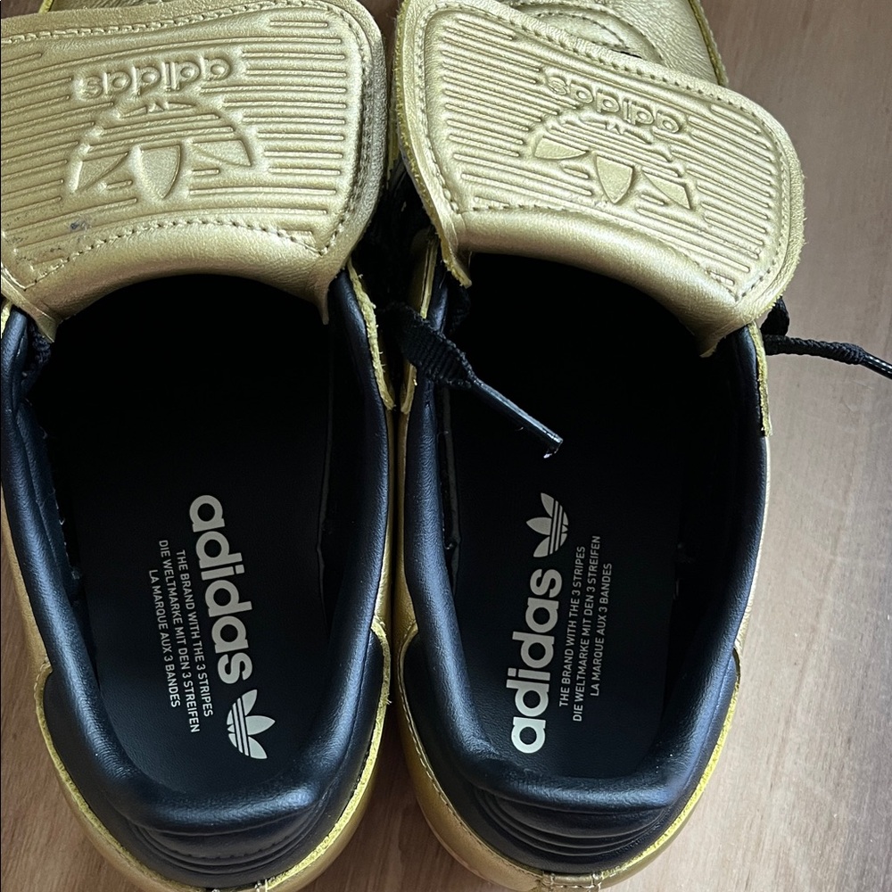 Adidas Samba Long Tongue‎ Gold Black Sneakers Women’s Size 7.5 *worn twice* - Picture 6 of 8